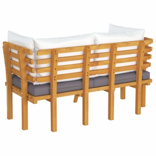  2-Seater Garden Sofa with Cushions Solid Acacia Wood - Image 3