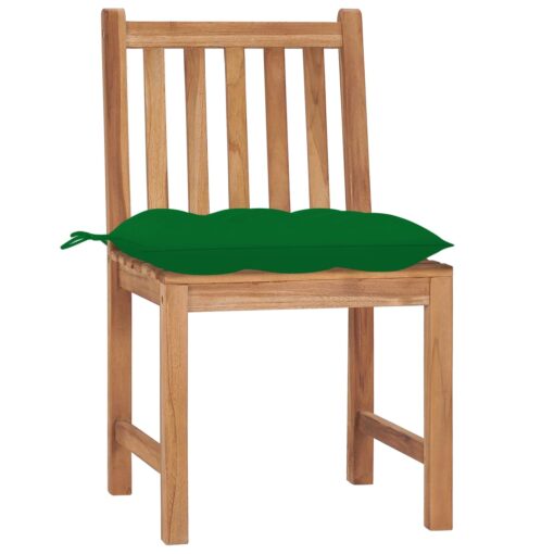 vidaXL Garden Chairs 6 pcs with Cushions Solid Teak Wood - Image 2