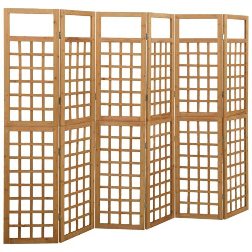 vidaXL 6-Panel Room Divider/Trellis Solid Fir Wood 242.5x180 cm