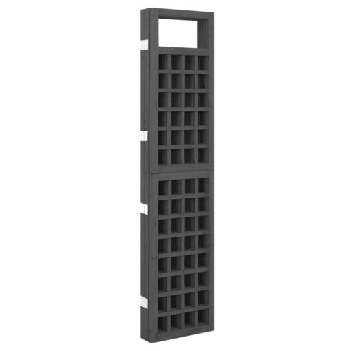 5-Panel Room Divider/Trellis Solid Fir Wood Black 201.5x180 cm - Image 3