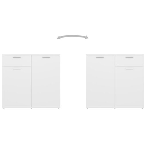 Sideboard White 160x36x75 cm Engineered Wood - Image 3