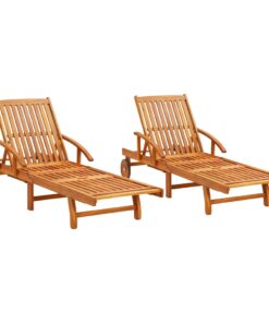 vidaXL Sun Loungers 2 pcs Solid Acacia Wood