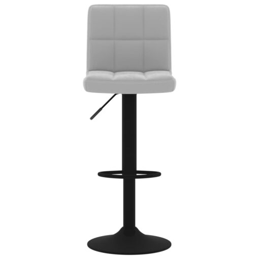 Bar Stools 2 pcs Light Grey Velvet - Image 2