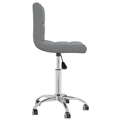 Swivel Office Chair Light Grey Fabric - Image 2