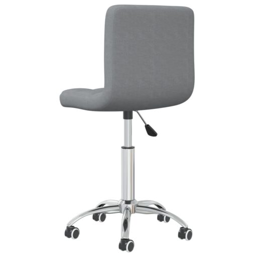 Swivel Office Chair Light Grey Fabric - Image 3