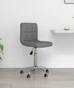 vidaXL Swivel Office Chair Light Grey Fabric