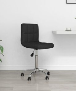 vidaXL Swivel Office Chair Black Fabric