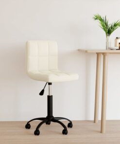 vidaXL Swivel Office Chair Cream Velvet