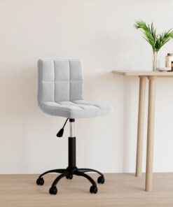 vidaXL Swivel Office Chair Light Grey Velvet