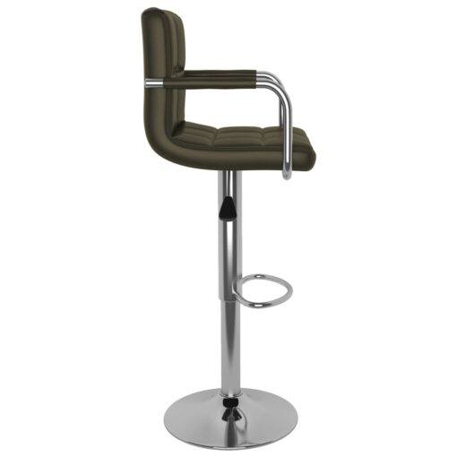 vidaXL Bar Stool Brown Faux Leather - Image 2