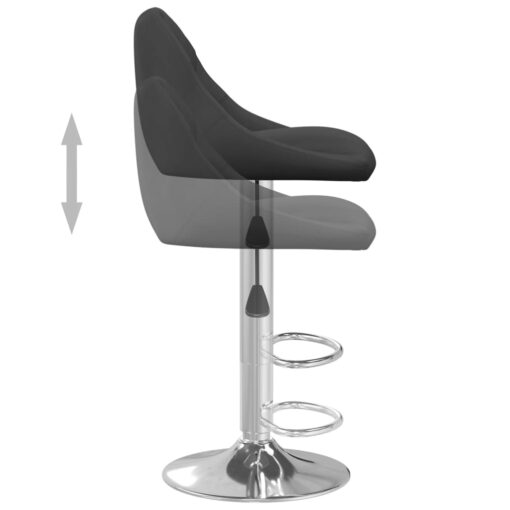 vidaXL Bar Stool Black Velvet - Image 4