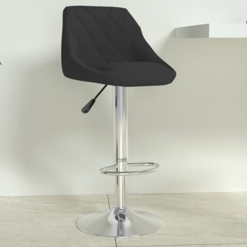 vidaXL Bar Stool Black Velvet