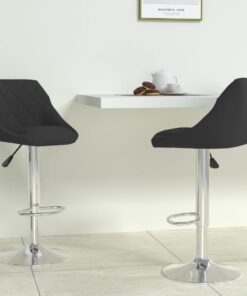 vidaXL Bar Stool 2 pcs Black Velvet
