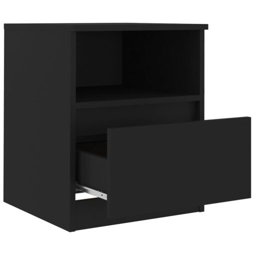 vidaXL Bed Cabinet Black 40x40x50 cm Engineered Wood - Image 3