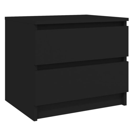 Bed Cabinets 2 pcs Black 50x39x43.5 cm Engineered Wood - Image 2