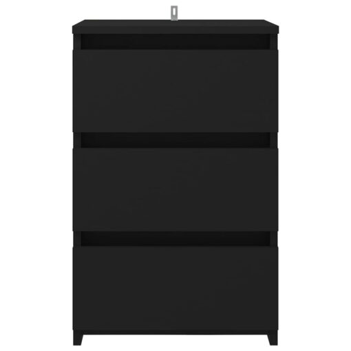 vidaXL Bed Cabinets 2 pcs Black 40x35x62.5 cm Engineered Wood - Image 2