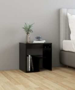 vidaXL Bed Cabinet Black 40x30x40 cm Engineered Wood