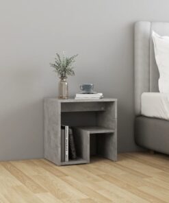 vidaXL Bed Cabinet Concrete Grey 40x30x40 cm Engineered Wood