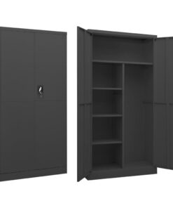 vidaXL Locker Cabinet Anthracite 90x40x180 cm Steel