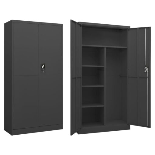 vidaXL Locker Cabinet Anthracite 90x40x180 cm Steel