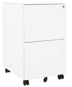 vidaXL Mobile File Cabinet White 39x45x67 cm Steel