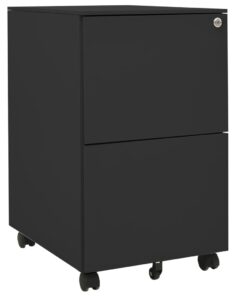 vidaXL Mobile File Cabinet Anthracite 39x45x67 cm Steel