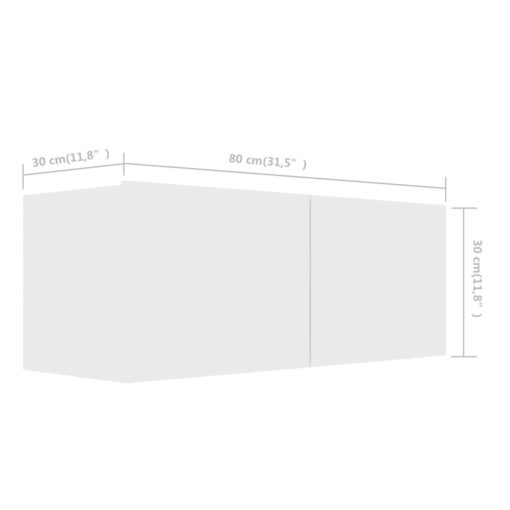 vidaXL 6 Piece TV Cabinet Set White Engineered Wood - Image 4