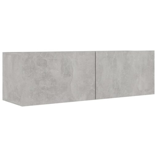 TV Cabinets 3 pcs Concrete Grey Engineered Wood - Image 2