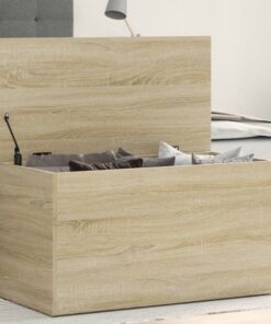 vidaXL Storage Chest Sonoma Oak 84x42x46 cm Engineered Wood