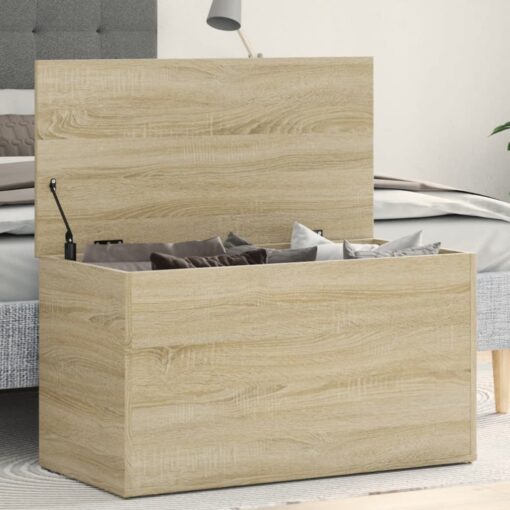 vidaXL Storage Chest Sonoma Oak 84x42x46 cm Engineered Wood