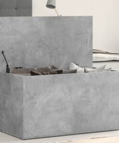 vidaXL Storage Chest Concrete Grey 84x42x46 cm Engineered Wood