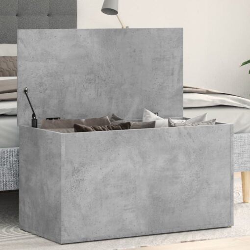 vidaXL Storage Chest Concrete Grey 84x42x46 cm Engineered Wood