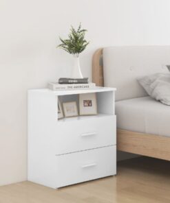 vidaXL Bed Cabinet White 50x32x60 cm