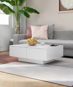 vidaXL Coffee Table White 90x60x31 cm Engineered Wood