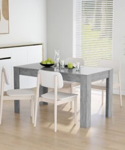 vidaXL Dining Table Concrete Grey 140x74.5x76 cm Engineered Wood