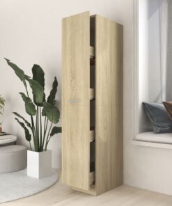 vidaXL Apothecary Cabinet Sonoma Oak 30x42.5x150 cm Engineered Wood