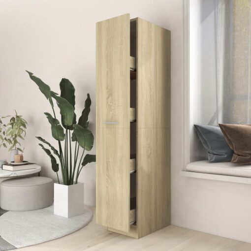 vidaXL Apothecary Cabinet Sonoma Oak 30x42.5x150 cm Engineered Wood