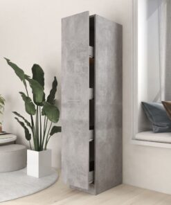 vidaXL Apothecary Cabinet Concrete Grey 30x42.5x150 cm Engineered Wood