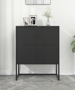 vidaXL Highboard Black 80x35x100 cm Steel