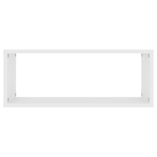 Wall Cube Shelf 2 pcs White 60x15x23 cm Engineered Wood - Image 3