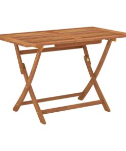 vidaXL Folding Garden Table 120x70x75 cm Solid Eucalyptus Wood