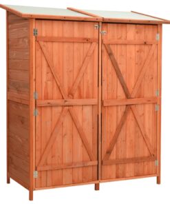 vidaXL Garden Tool Shed 136x75x160 cm Solid Firwood