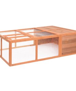 vidaXL Garden Animal Cage 150x100x50 cm Solid Firwood