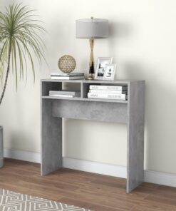 vidaXL Console Table Concrete Grey 78x30x80 cm Engineered Wood