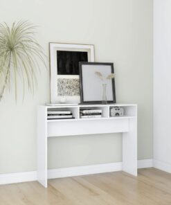 vidaXL Console Table White 105x30x80 cm Engineered Wood