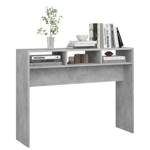 vidaXL Console Table Concrete Grey 105x30x80 cm Engineered Wood - Image 2