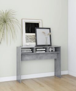 vidaXL Console Table Concrete Grey 105x30x80 cm Engineered Wood