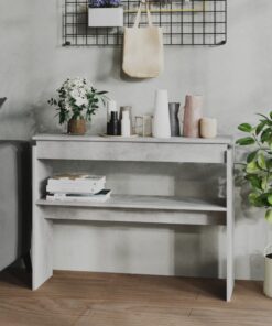 vidaXL Console Table Concrete Grey 102x30x80 cm Engineered Wood