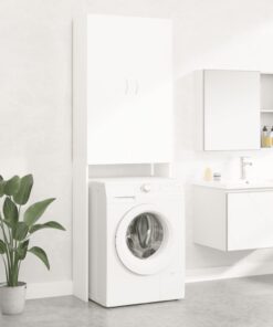 vidaXL Washing Machine Cabinet White 64x25.5x190 cm