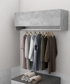 vidaXL Wardrobe Concrete Grey 100x32.5x35 cm Engineered Wood